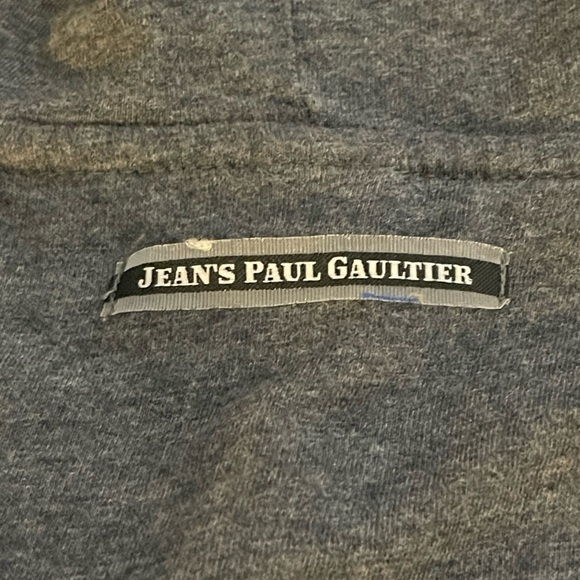 Rare Vintage Jean Paul Gaultier Long Sleeveless Drawstring Hoodie, Dark Grey - Picture 7 of 16